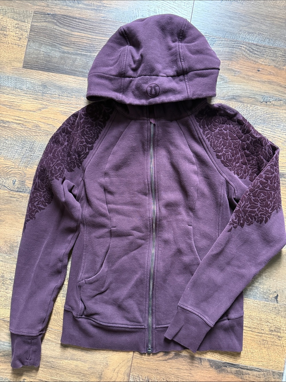 lululemon athletica Plum Hooded Zip-Up Sweatshirt